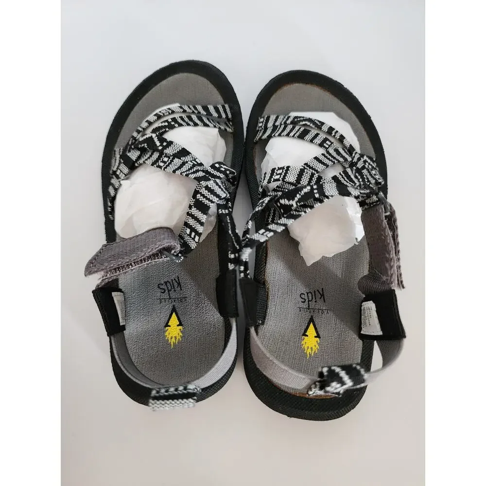 Volatile Kids Size 12 Black Kiwis Strappy Adjustable Sandals Outdoor